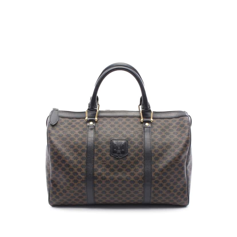 Celine Macadam Coated Canvas Boston Bag Brown Canvas Good condition - Front View