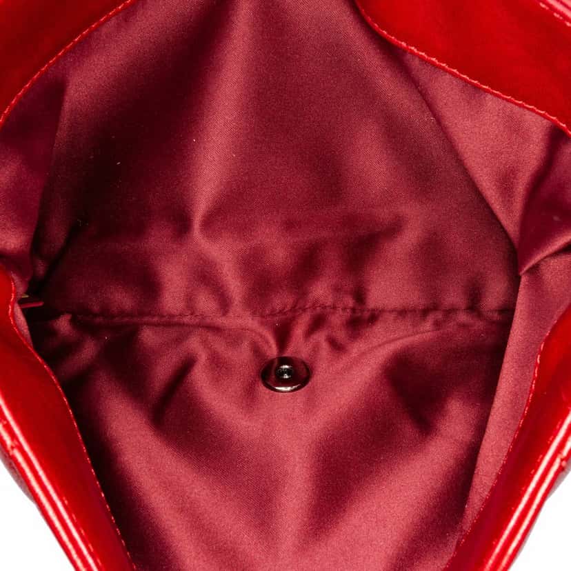 Chanel Quilted Lambskin 3 Accordion Flap Red Leather Good condition - Box View