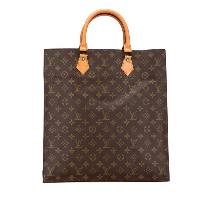 Louis Vuitton Monogram Sac Plat Brown Canvas Fair condition - Front View
