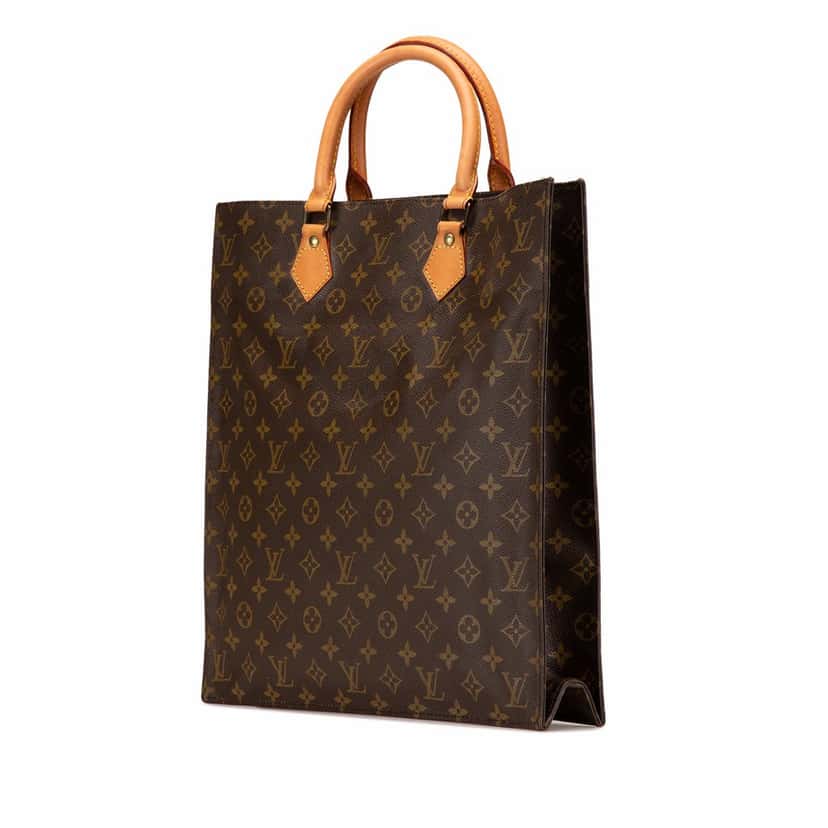 Louis Vuitton Monogram Sac Plat Brown Canvas Fair condition - Back View