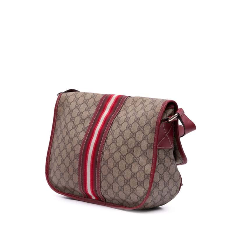 Gucci GG Supreme Web Crossbody Brown Canvas Good condition - Back View