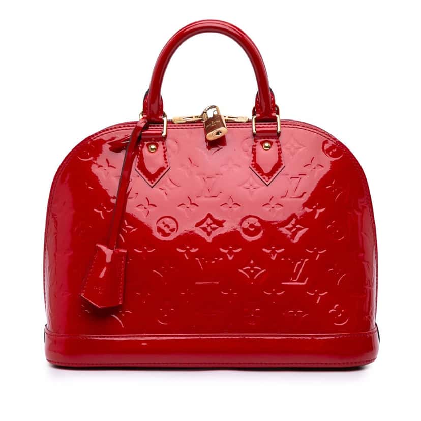 Louis Vuitton Monogram Vernis Alma PM Red Leather Good condition - Front View