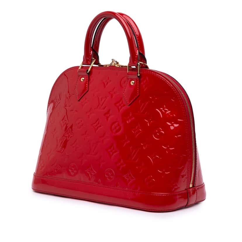 Louis Vuitton Monogram Vernis Alma PM Red Leather Good condition - Back View