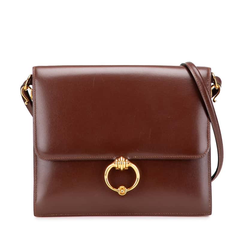 Hermès Box Calf Sac Sequana 22 Red Leather Good condition - Front View