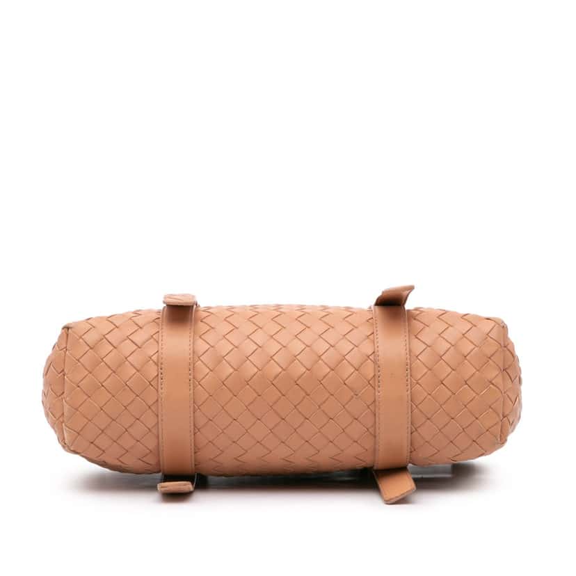 Bottega Veneta Intrecciato Flap Satchel Brown Leather Good condition - Inside View