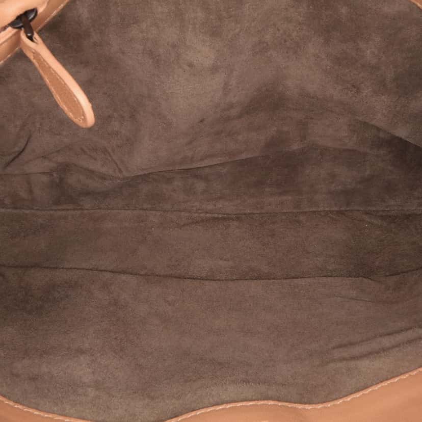 Bottega Veneta Intrecciato Flap Satchel Brown Leather Good condition - Model View