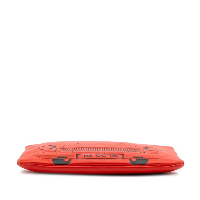 Chanel Medium Printed Lambskin Cuba La Habana O Case Clutch Red Leather Good condition - Inside View