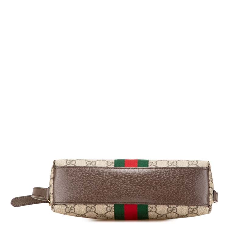 Gucci Small GG Supreme Ophidia Dome Crossbody Brown Canvas Good condition - Inside View