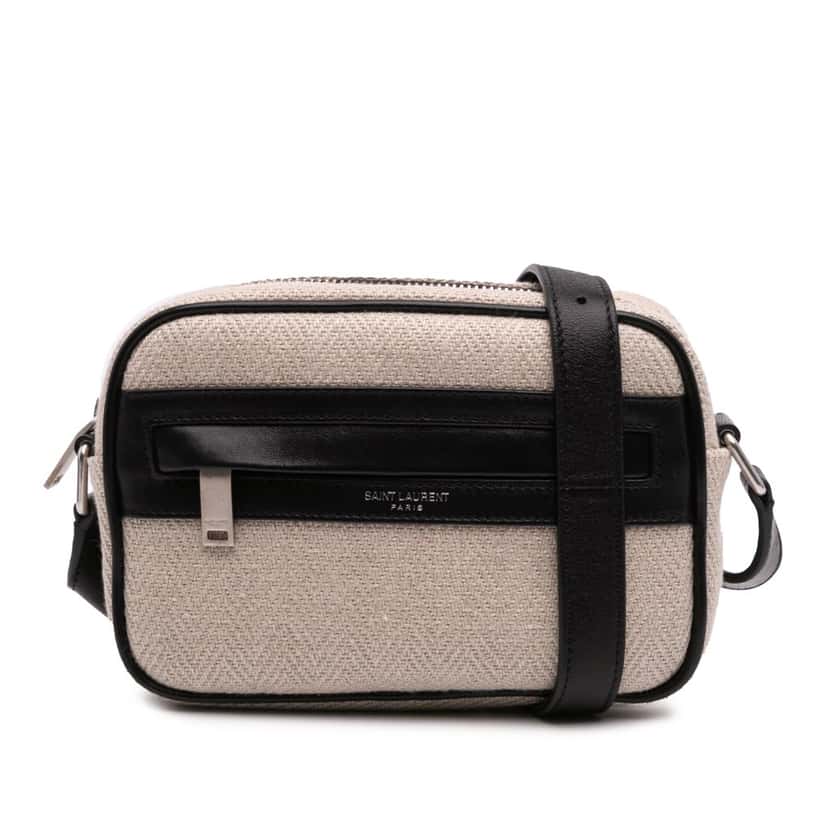 Saint Laurent Small Canvas Camp Camera Bag Brown Canvas Good condition - Front View