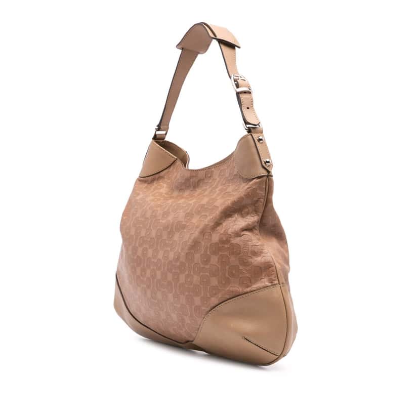 Gucci Leather Horsebit Hobo Brown Leather Good condition - Back View