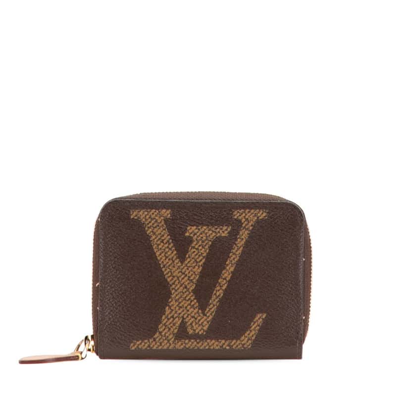 Louis Vuitton Monogram Giant Zippy Coin Purse Brown Canvas Good condition - Front View