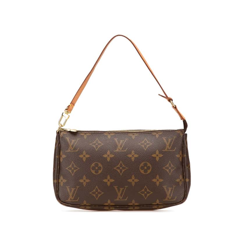 Louis Vuitton Monogram Pochette Accessoires Brown Canvas Fair condition - Front View