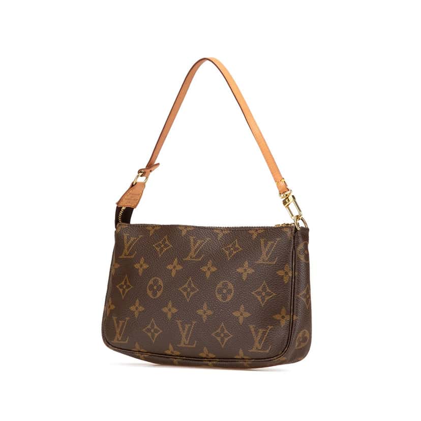 Louis Vuitton Monogram Pochette Accessoires Brown Canvas Fair condition - Back View