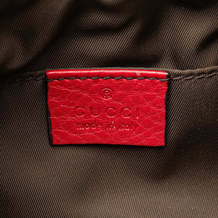 Gucci Leather Soho Cosmetic Pouch Red Leather Good condition - Box View