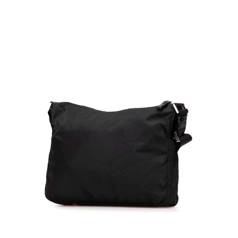 Prada Tessuto Zip Top Crossbody Black Good condition - Back View