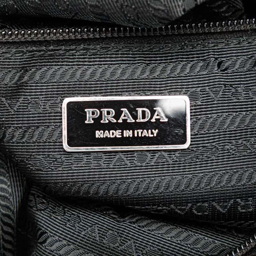 Prada Tessuto Zip Top Crossbody Black Good condition - Box View