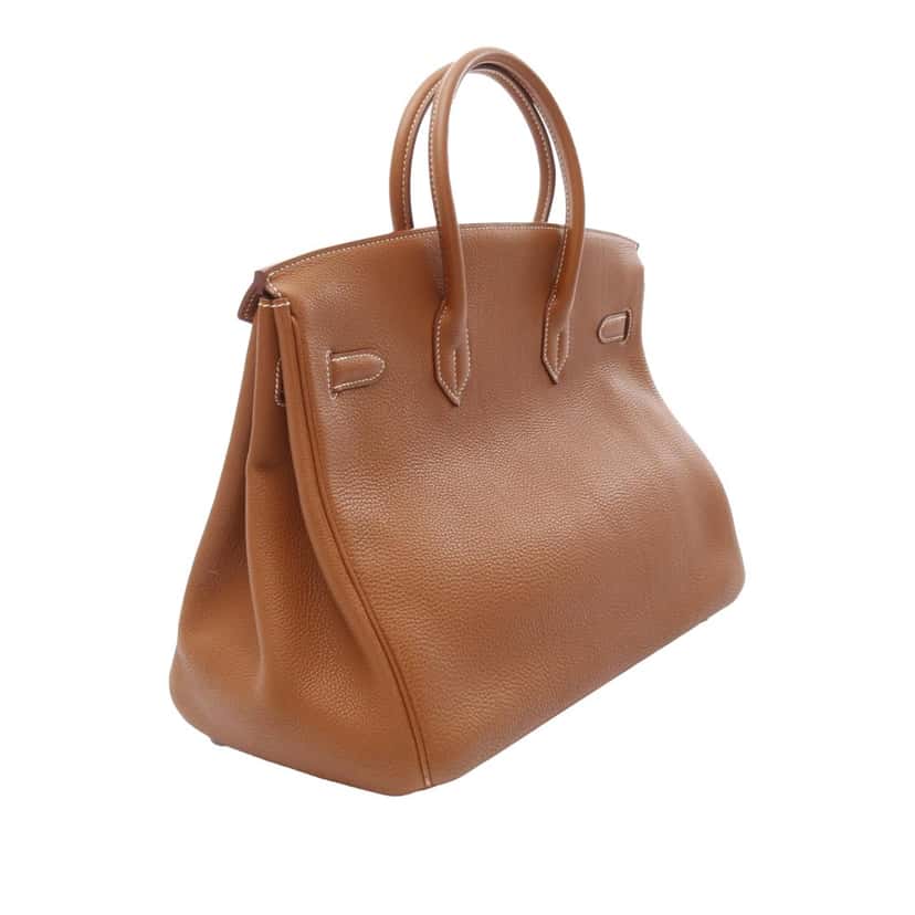Hermès Togo Birkin Retourne 35 Brown Leather Good condition - Back View