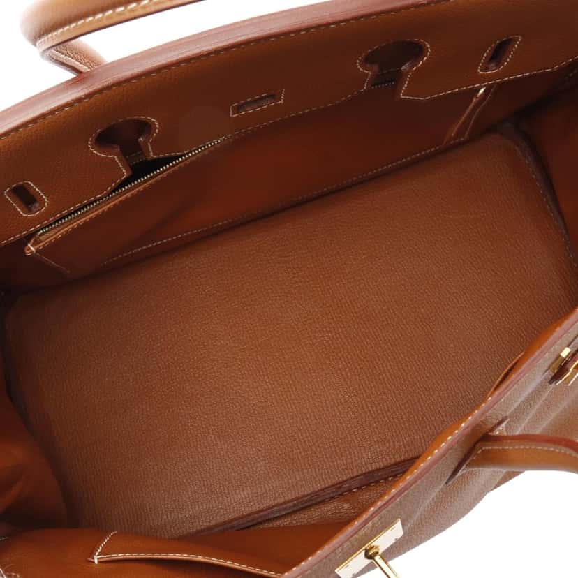 Hermès Togo Birkin Retourne 35 Brown Leather Good condition - Inside View