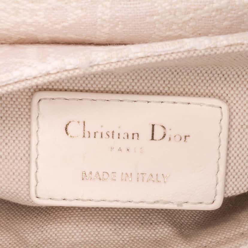 Dior Mini Oblique Canvas Saddle Bag White Canvas Good condition - Box View