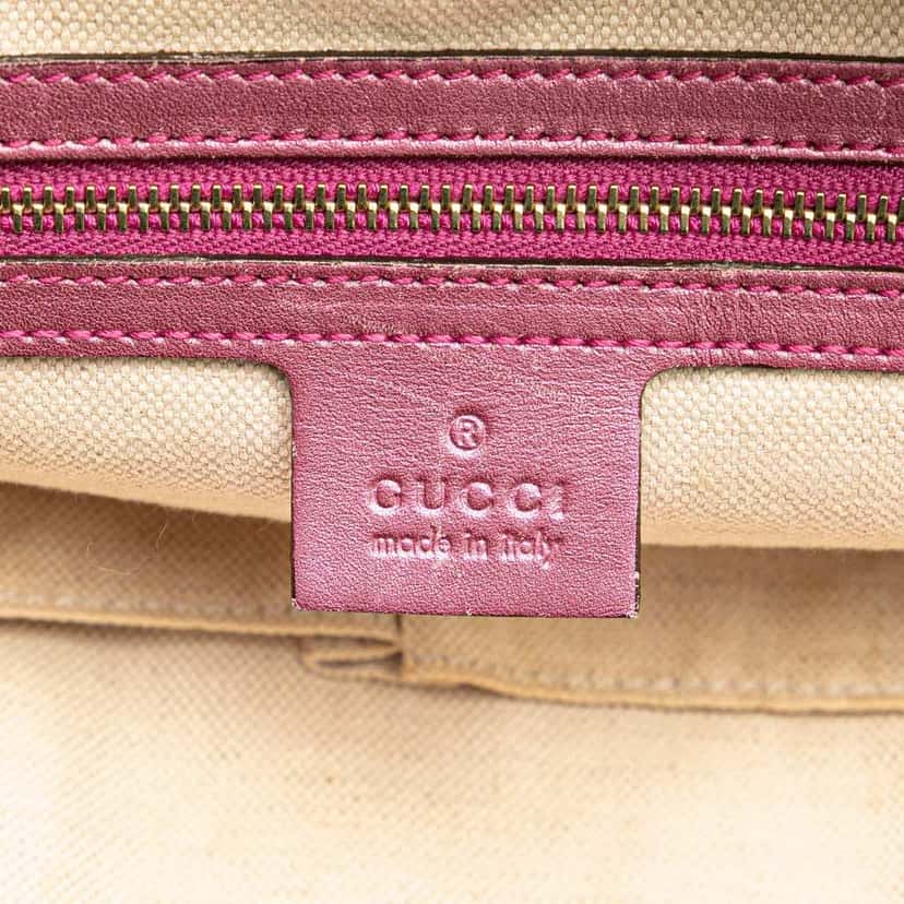 Gucci GG Canvas Heart Bit Satchel Brown Canvas Good condition - Box View