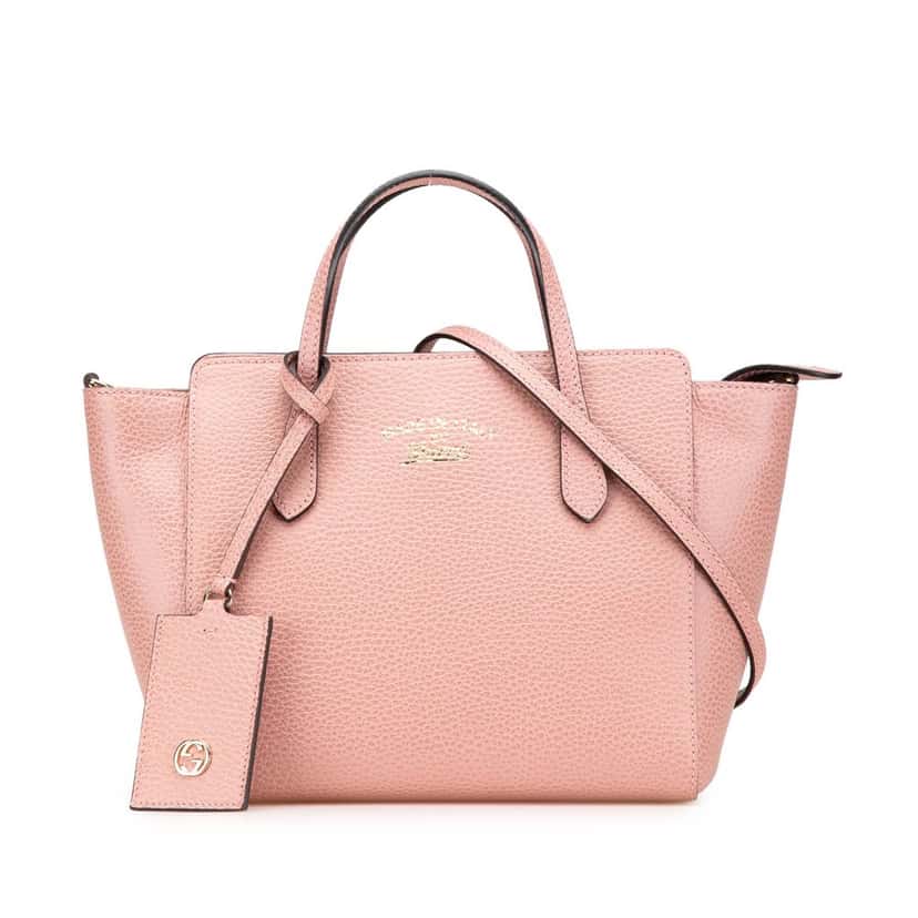 Gucci Mini Leather Swing Satchel Pink Leather Very good condition - Front View