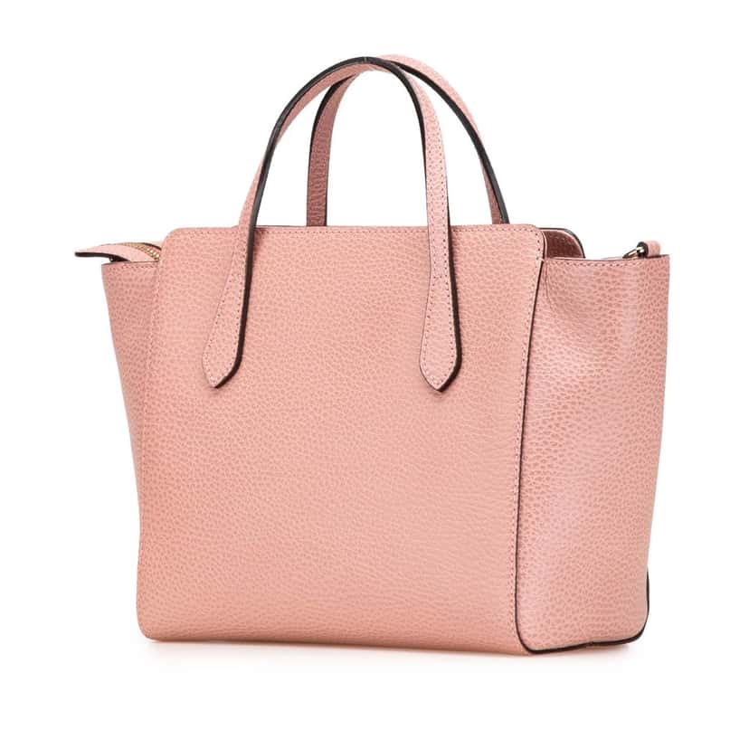 Gucci Mini Leather Swing Satchel Pink Leather Very good condition - Back View