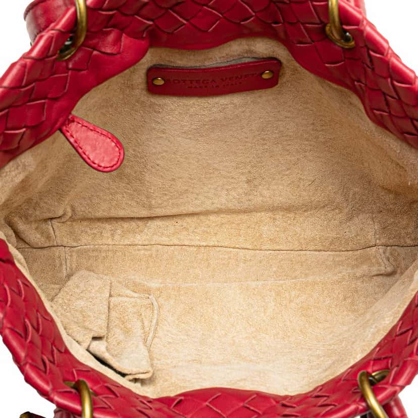 Bottega Veneta Small Nappa Intrecciato Capri Red Leather Very good condition - Model View