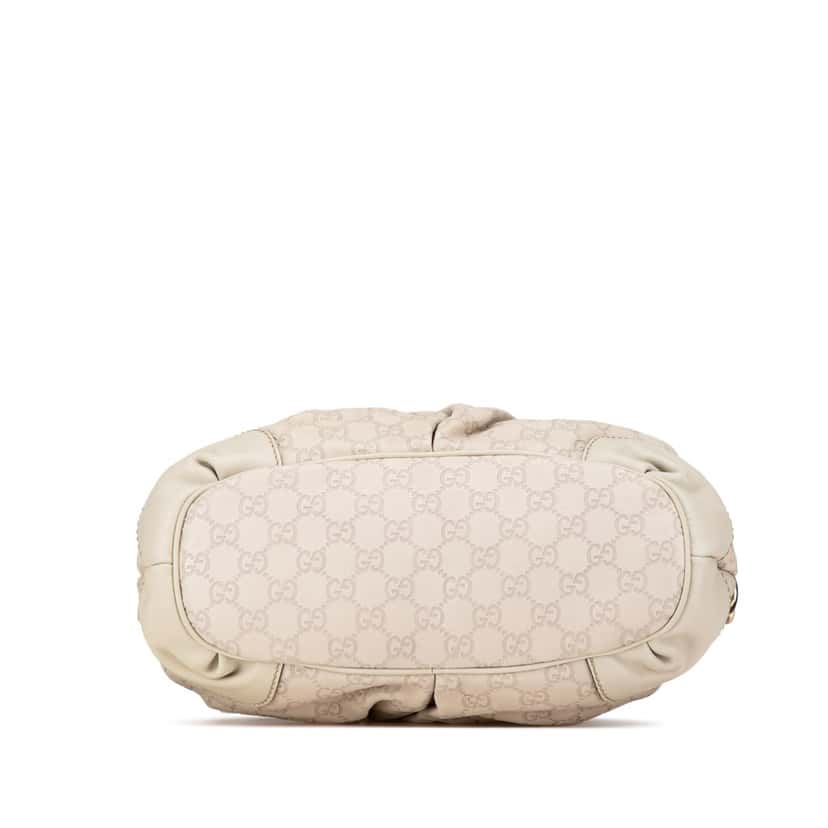 Gucci Guccissima Sukey Satchel White Leather Good condition - Inside View