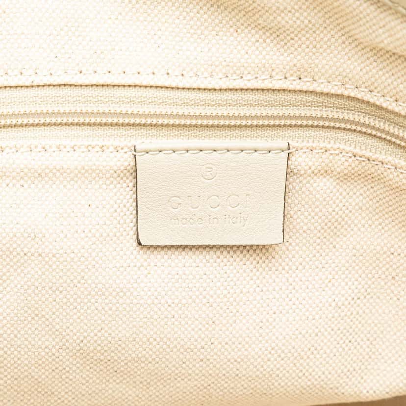 Gucci Guccissima Sukey Satchel White Leather Good condition - Box View