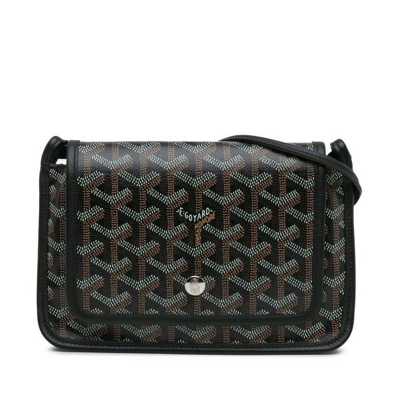 Goyard Goyardine Plumet Pocket Wallet Black Canvas Good condition - Front View