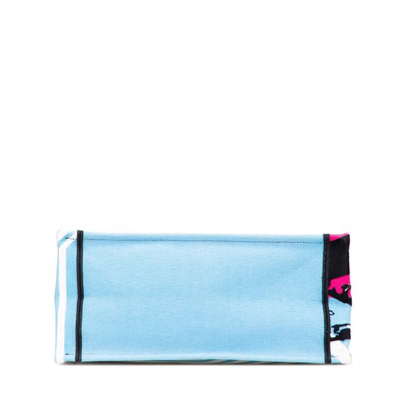 Dior Medium Embroidered Canvas Zebra D Jungle Pop Book Tote Blue Canvas Good condition - Inside View