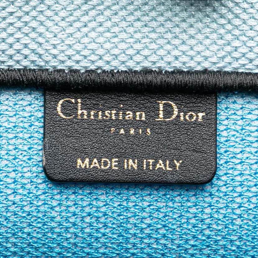 Dior Medium Embroidered Canvas Zebra D Jungle Pop Book Tote Blue Canvas Good condition - Box View