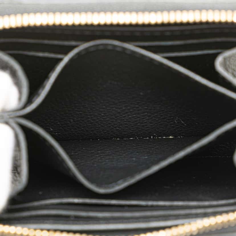 Louis Vuitton Monogram Empreinte Zippy Coin Purse Black Leather Good condition - Box View