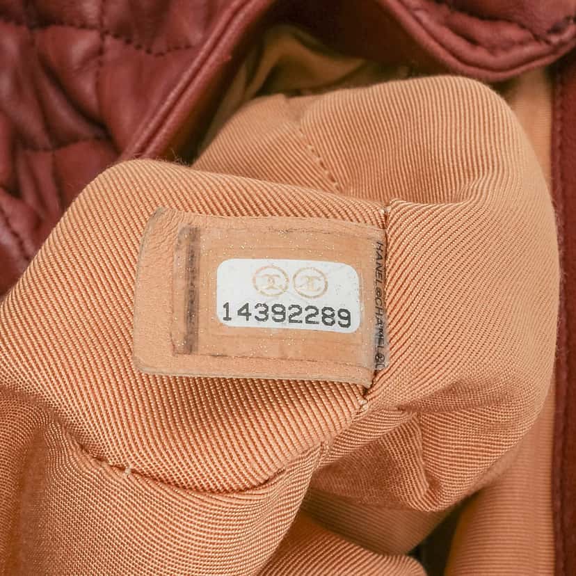Chanel Large Quilted Lambskin Chain Around Flap Brown Leather Good condition - Box View