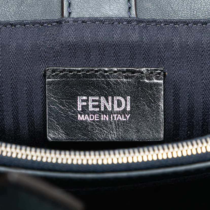 Fendi Small Woven Raffia Vitello Regular 2Jours Satchel Brown Good condition - Box View