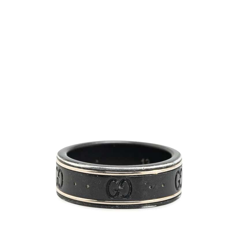 Gucci 18K White Gold Icon Thin Band Ring Silver White Gold Good condition - Inside View