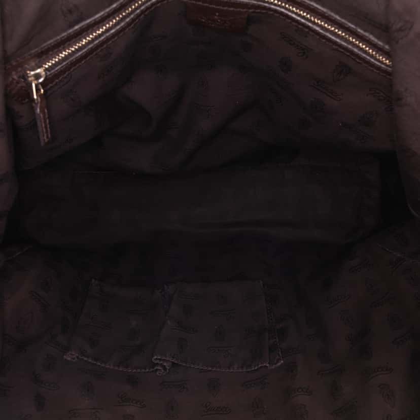 Gucci GG Canvas Charm Satchel Brown Canvas Good condition - Model View