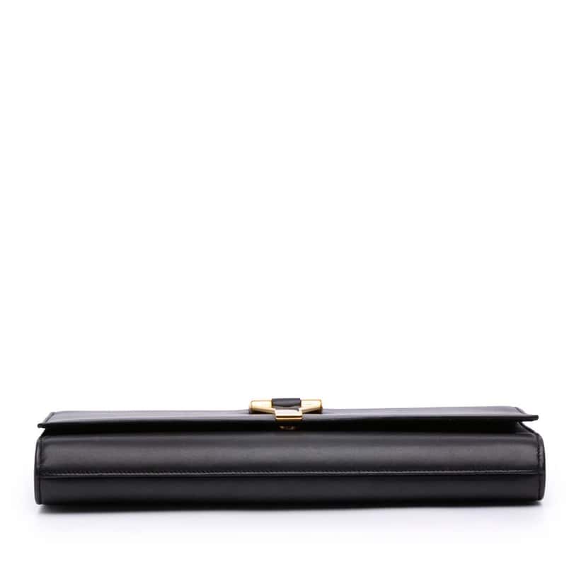 Saint Laurent Calfskin Classic Y Ligne Clutch Black Leather Good condition - Inside View