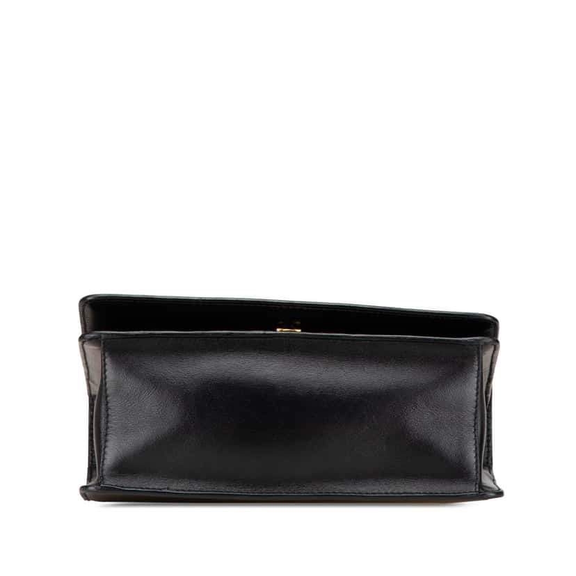 Prada Saffiano Lux Chain Crossbody Black Leather Good condition - Inside View