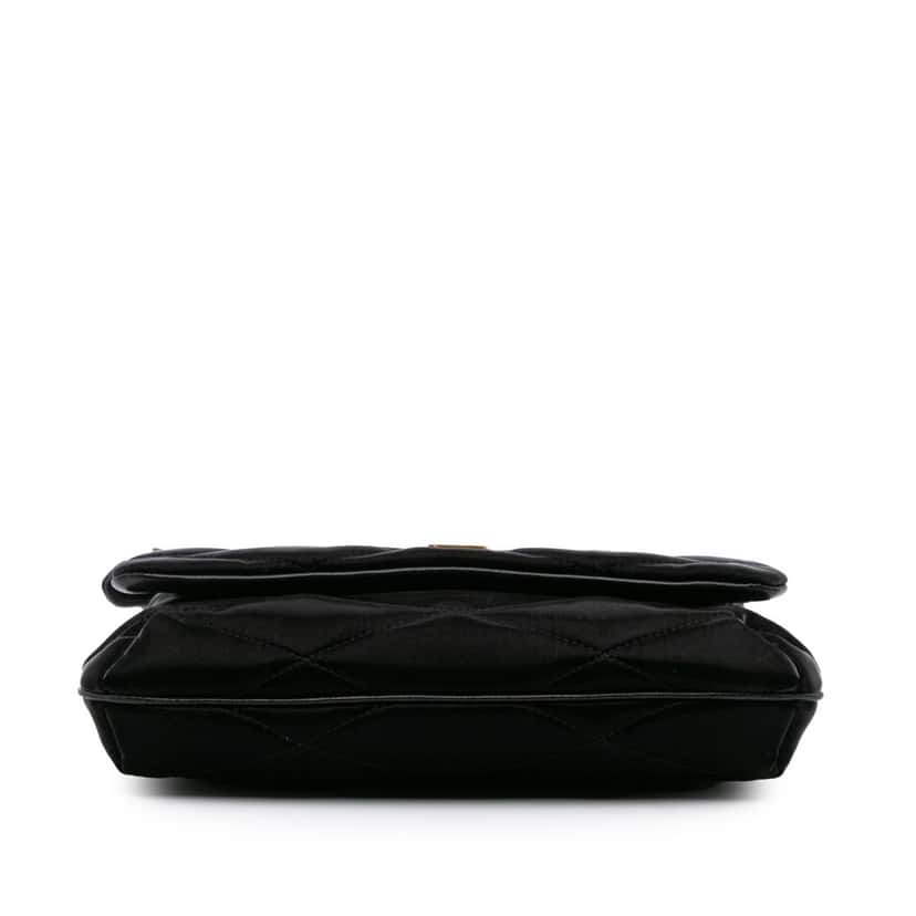 Saint Laurent Quilted Satin Le 57 Shoulder Bag Black Satin Good condition - Inside View