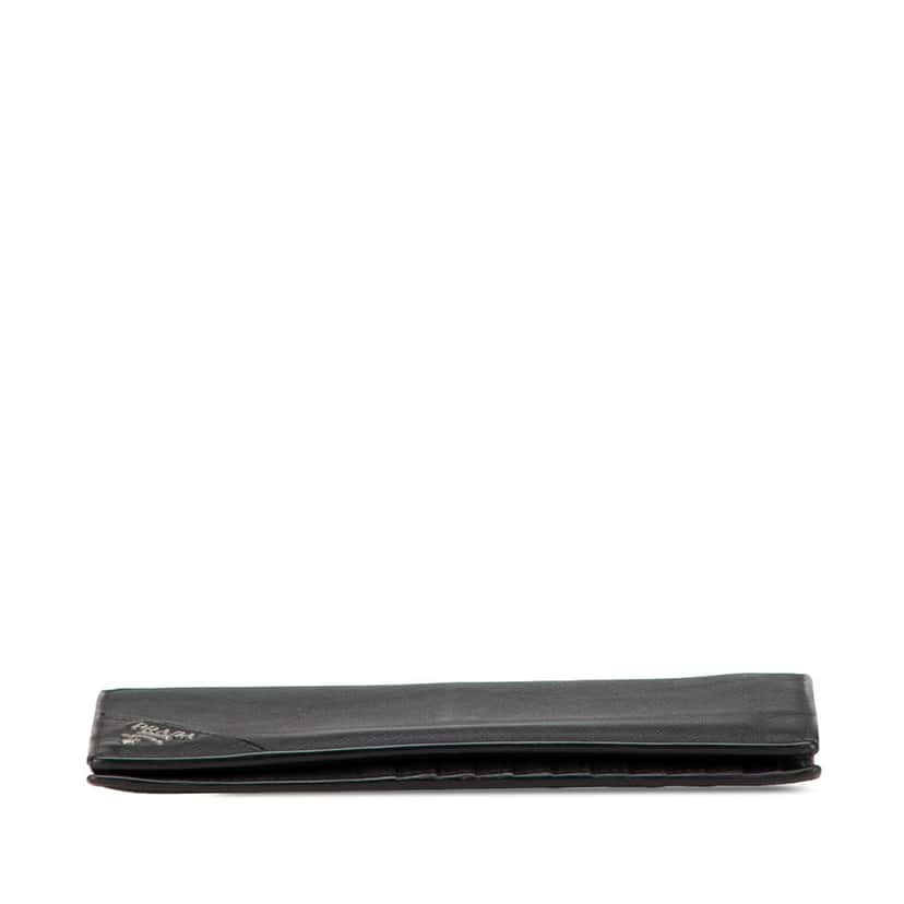 Prada Saffiano Bifold Long Wallet Black Leather Good condition - Inside View