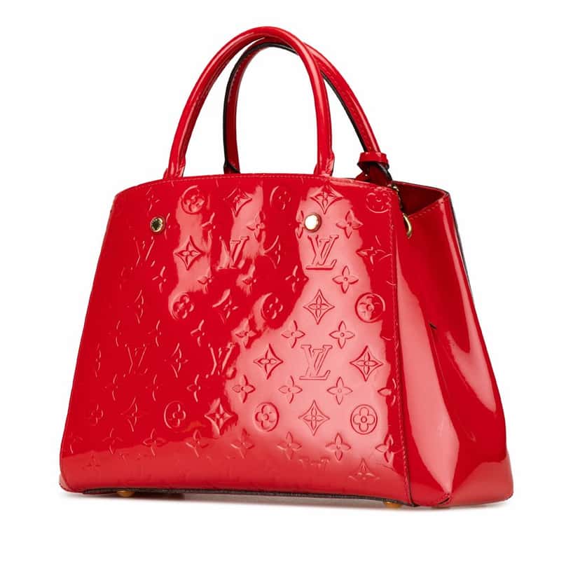 Louis Vuitton Monogram Vernis Montaigne MM Red Leather Good condition - Back View