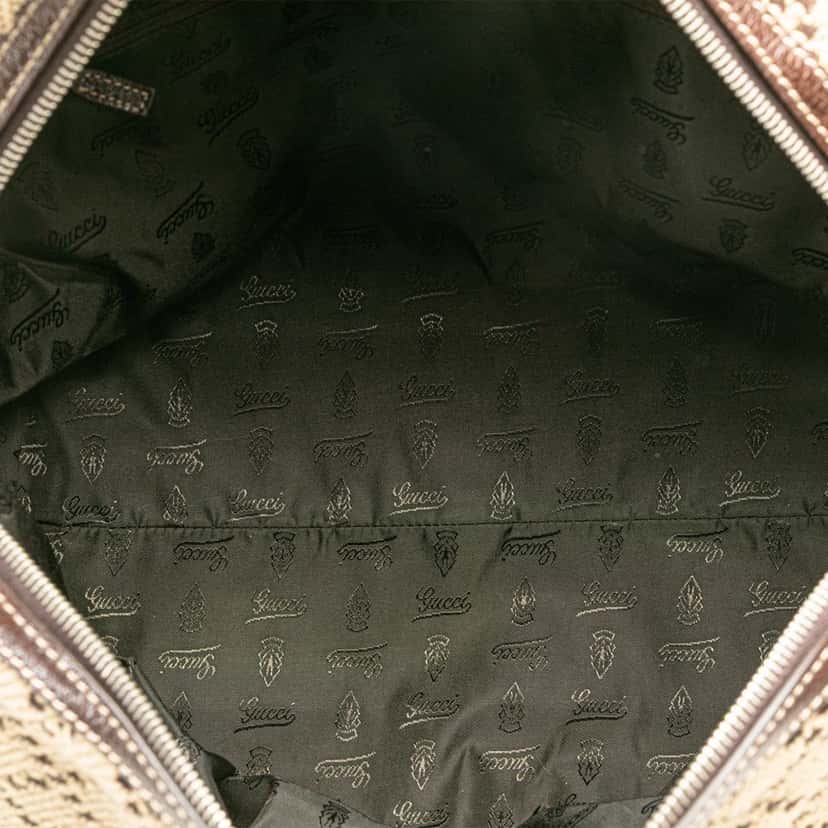 Gucci Diamante Canvas Crest Boston Brown Canvas Good condition - Model View