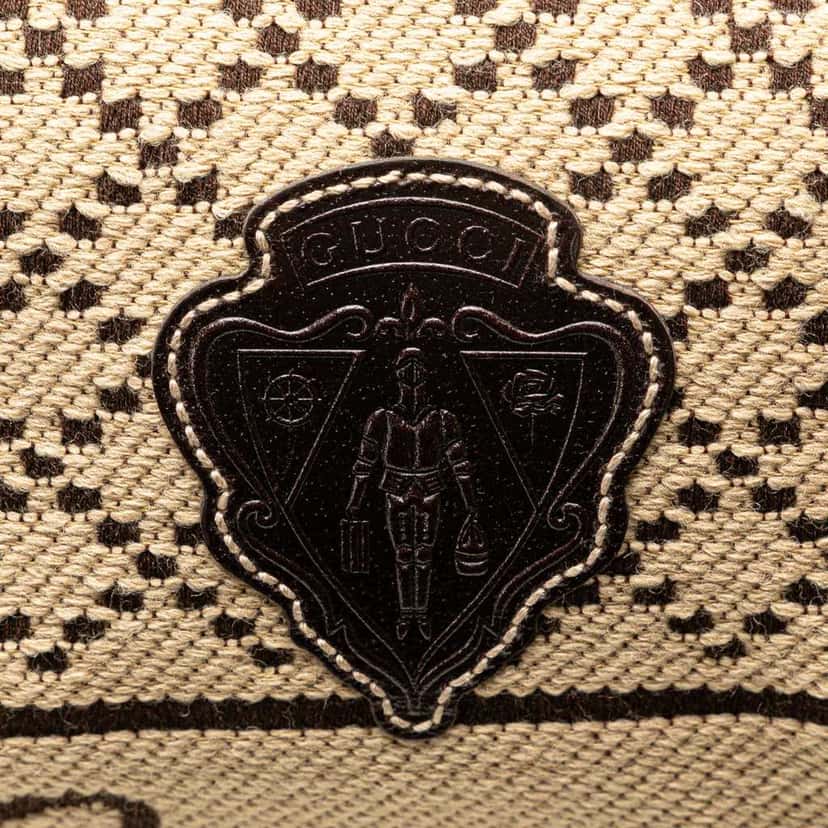 Gucci Diamante Canvas Crest Boston Brown Canvas Good condition - Box View