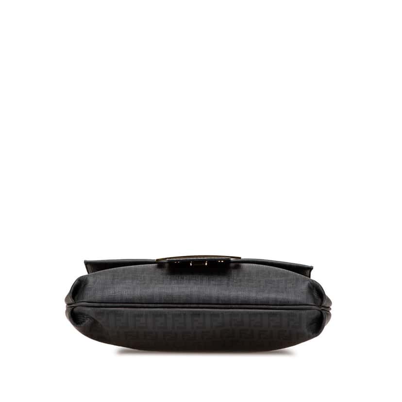 Fendi Zucchino Spalmati Crossbody Black Canvas Good condition - Inside View