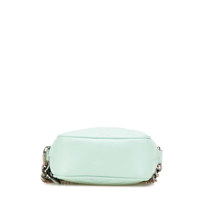 Gucci Mini GG Marmont Matelasse Leather Crossbody Green Leather Good condition - Inside View