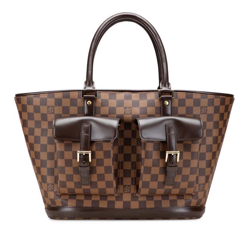 Louis Vuitton Damier Ebene Manosque GM Brown Canvas Good condition - Front View