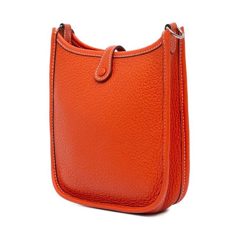 Hermès Clemence Evelyne TPM 16 Orange Leather Good condition - Back View