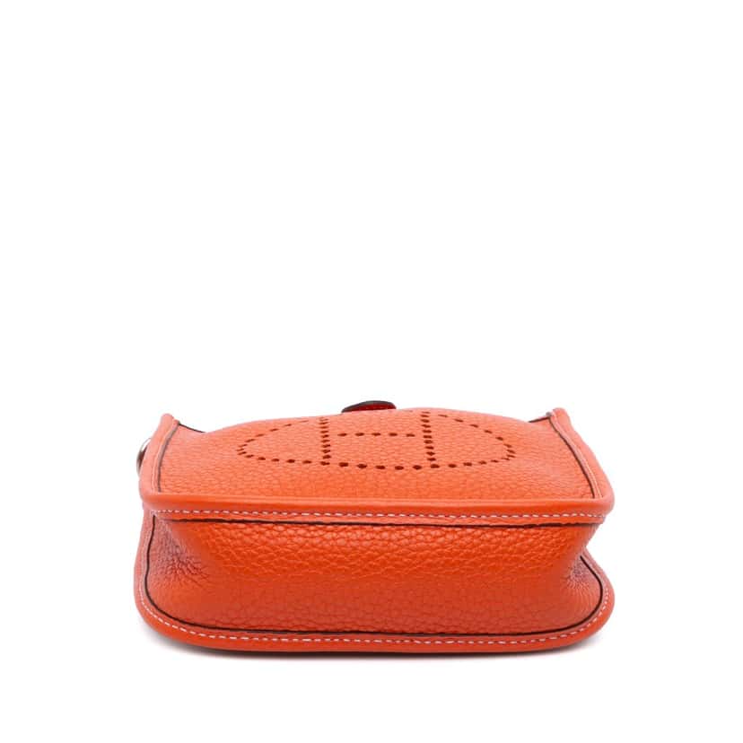 Hermès Clemence Evelyne TPM 16 Orange Leather Good condition - Inside View