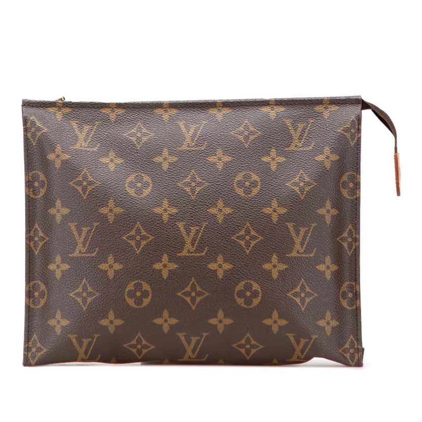 Louis Vuitton Monogram Toiletry Pouch 26 Brown Canvas Good condition - Front View